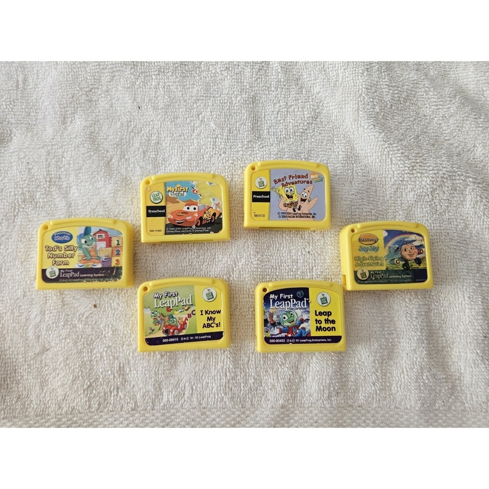 My First Leappad Games‎ Lot Of Six SpongeBob, Disney, Jayjay